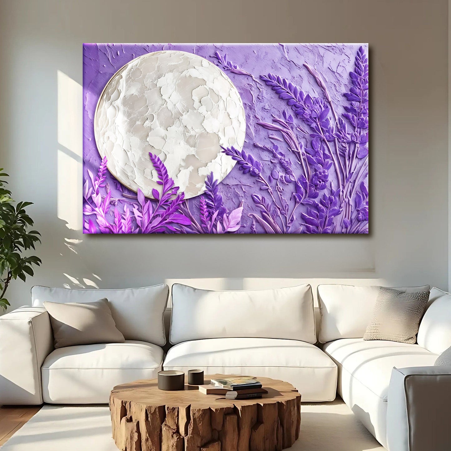 Moonlit Lavender Form Wall Art