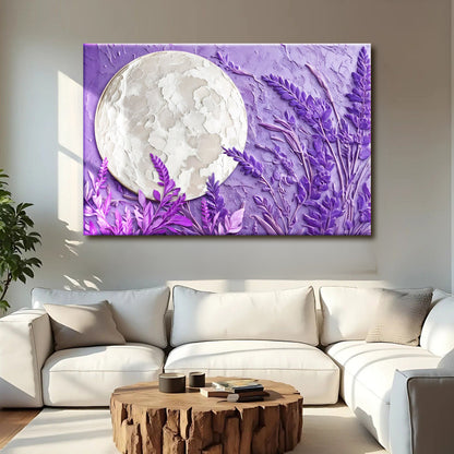 Moonlit Lavender Form Wall Art