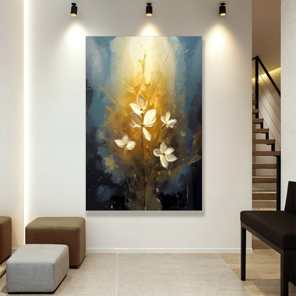 Golden Blossom Serenity Wall Art