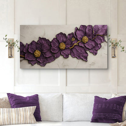 Violet Blossom Sculpture Wall Art