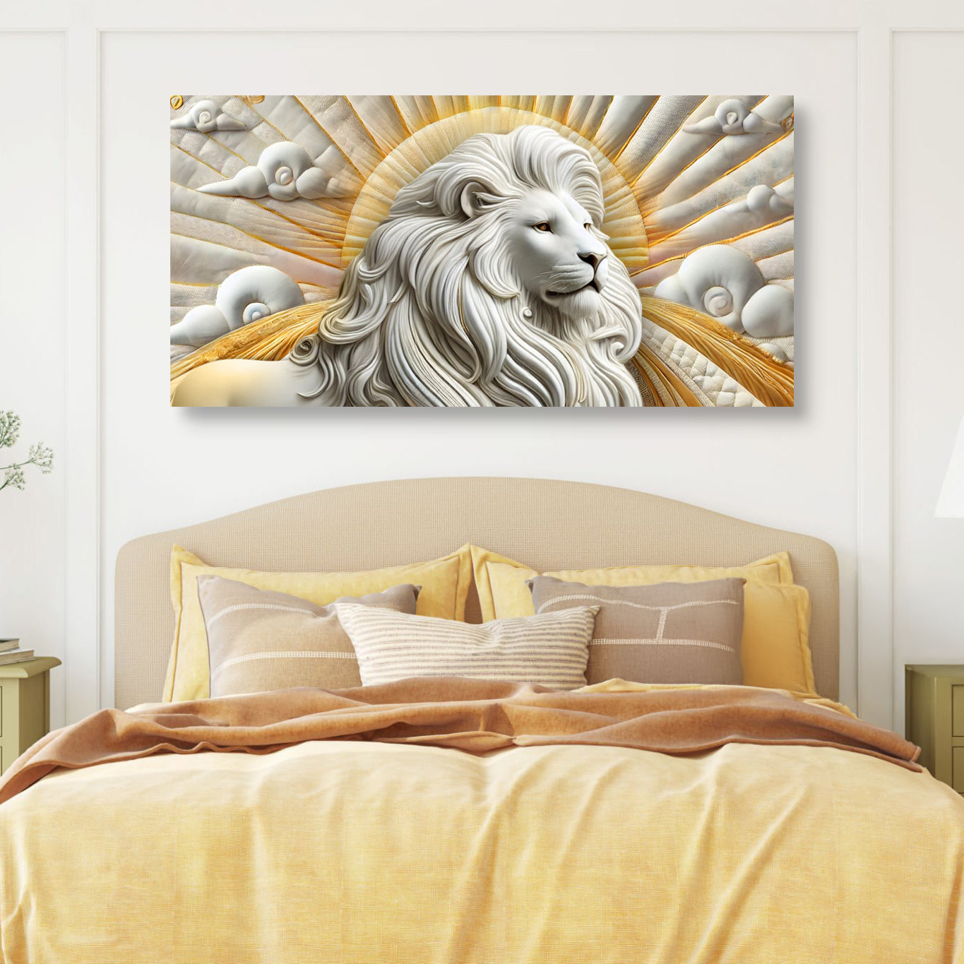 3D Regal Lion Composition III Wall Art