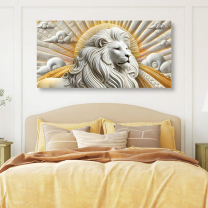 3D Regal Lion Composition III Wall Art