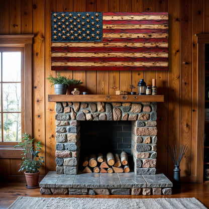 Stars & Stripes Emblem American Flag Wall Art