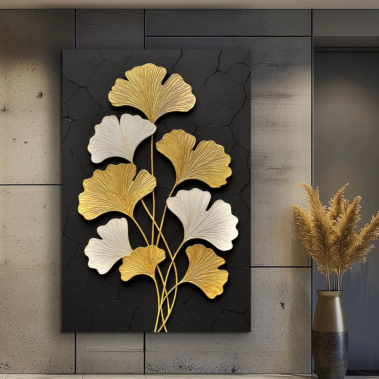 Ginkgo Aura in Gold Wall Art