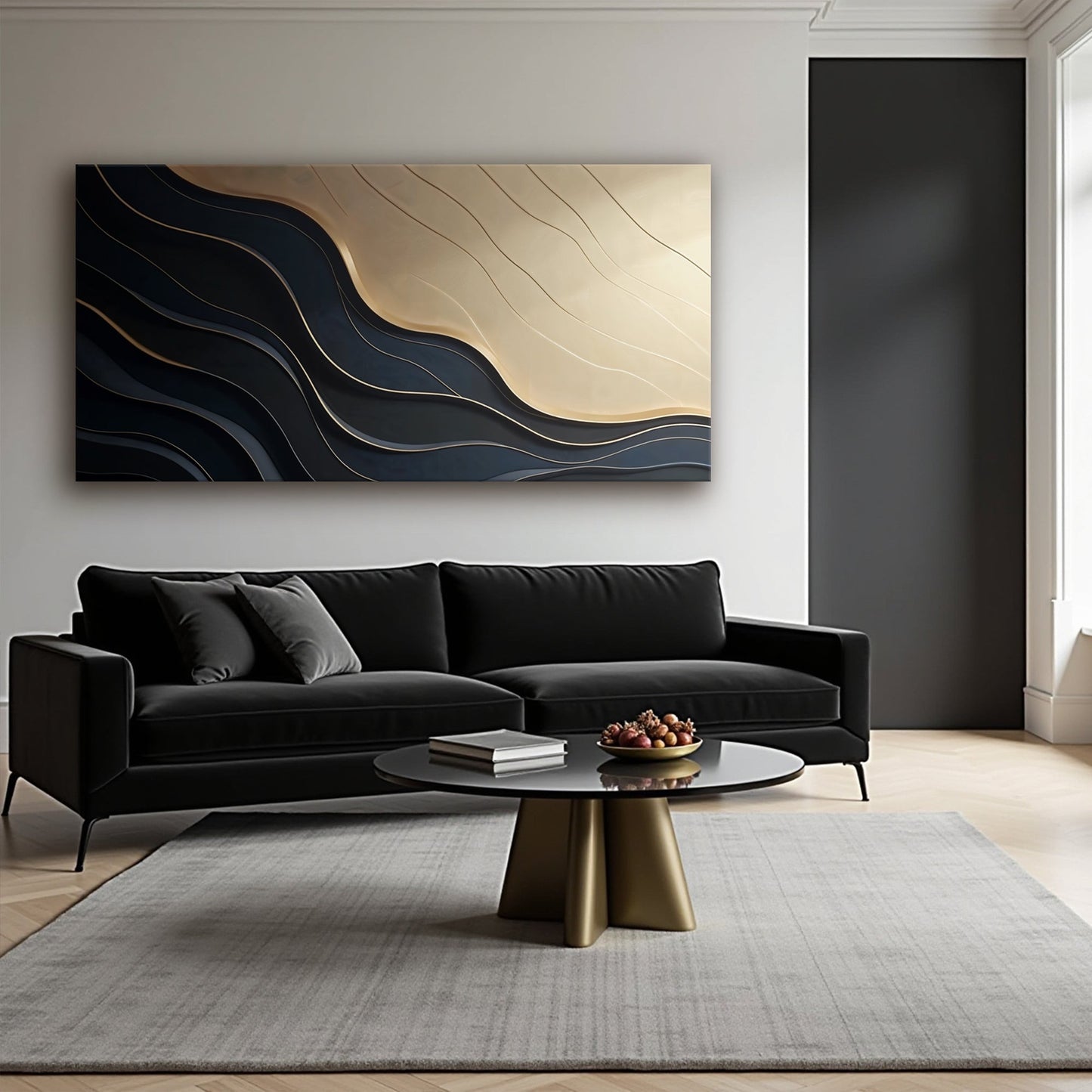Minimalist Dual‑Tone VII Wall Art