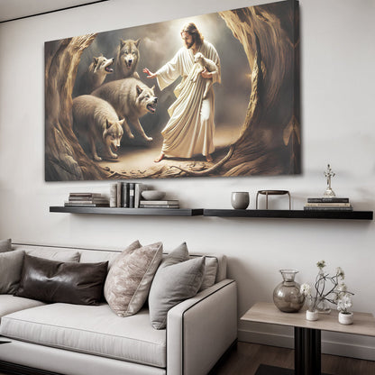 Jesus Protects the Lamb III Wall Art