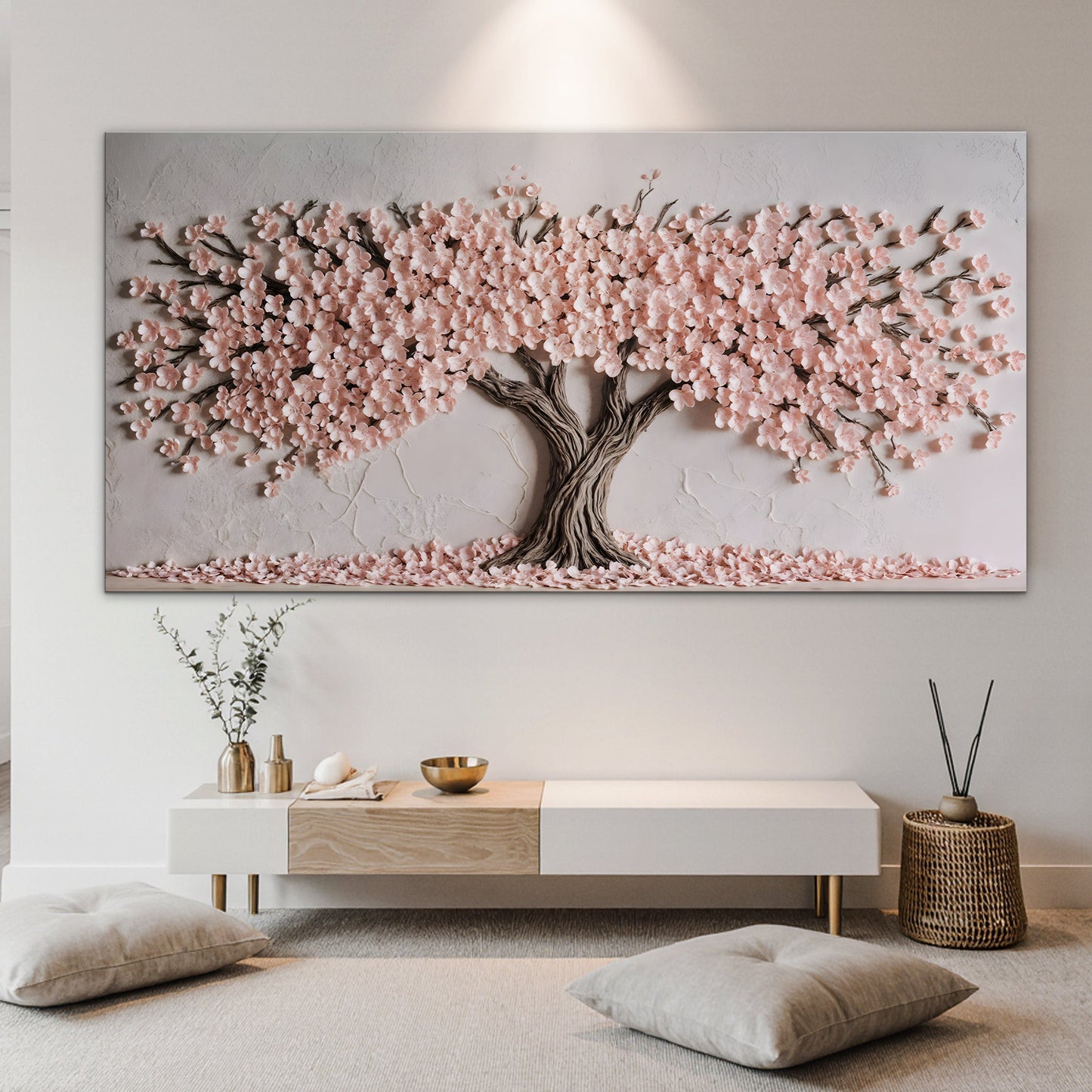 Soft Blush Blossoms Wall Art