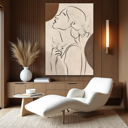 Her Shape in Quiet Strokes Wall Art