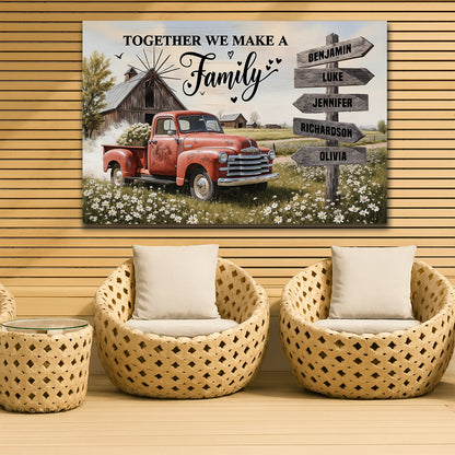 Vintage Farmhouse Truck — Personalized Wall Art