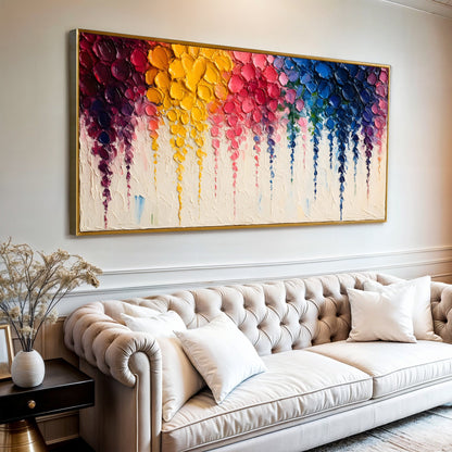 Contemporary Rainbow Cascade Wall Art