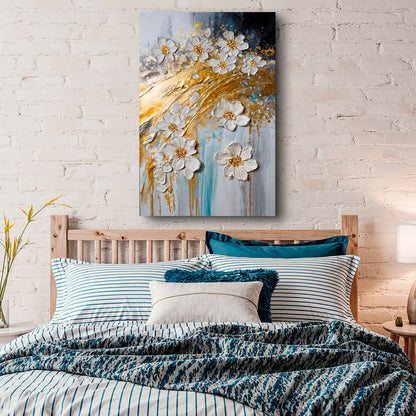 Gilded Floral Abstraction Wall Art
