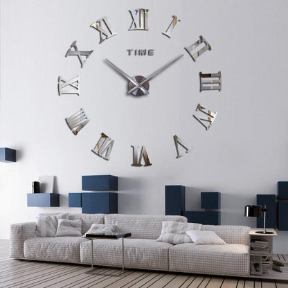 3D Big Acrylic Mirror Wall Clock Quartz Watch 3D Wall Clock Mirror Surface Decorative Clock Large Wall Sticker Clock for Living Room Bedroom Office Home Decorations Still Life Clocks Modern Home Decoration Living Room Stickers