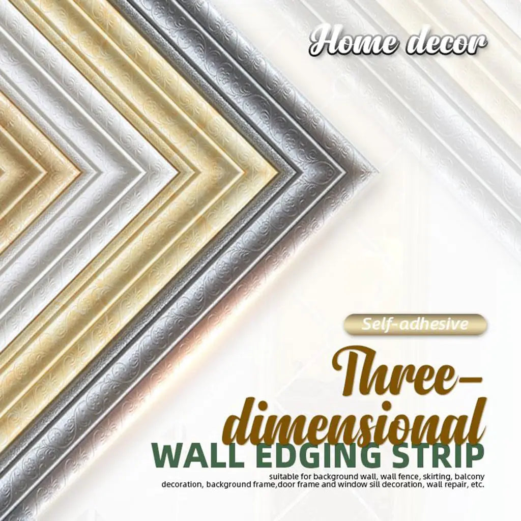 Self-Adhesive 3D Wall Trim and Baseboard Decor