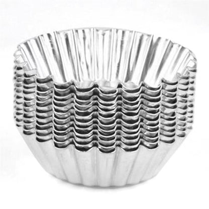 Stainless Steel Egg Tart Cake Mold Cups With Lace Edges For Coconut Egg Tarts