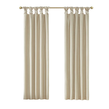 Twist Tab Total Blackout Window Curtain Panel Champagne 50x95