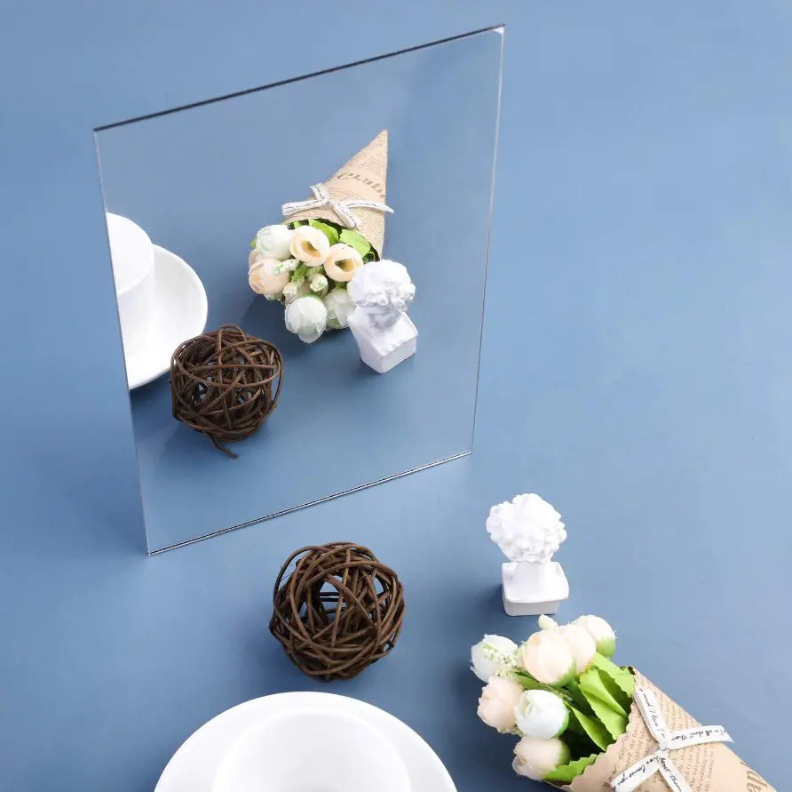 Square Acrylic Mirror Wall Stickers for Bathroom Decor
