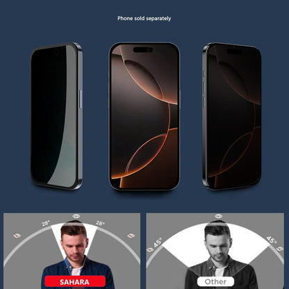 iPhone 16 Pro Max Privacy Tempered Glass Screen Protector - 9H Hardness, Anti-Spy | ZeroDamage