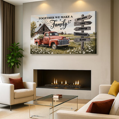 Vintage Farmhouse Truck — Personalized Wall Art