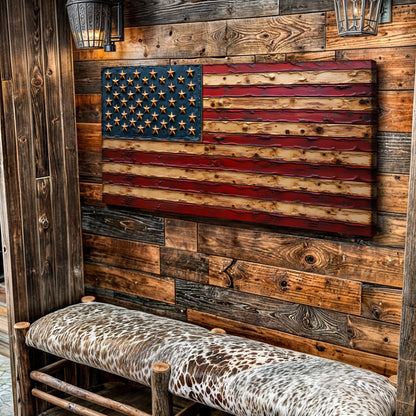 Stars & Stripes Emblem American Flag Wall Art