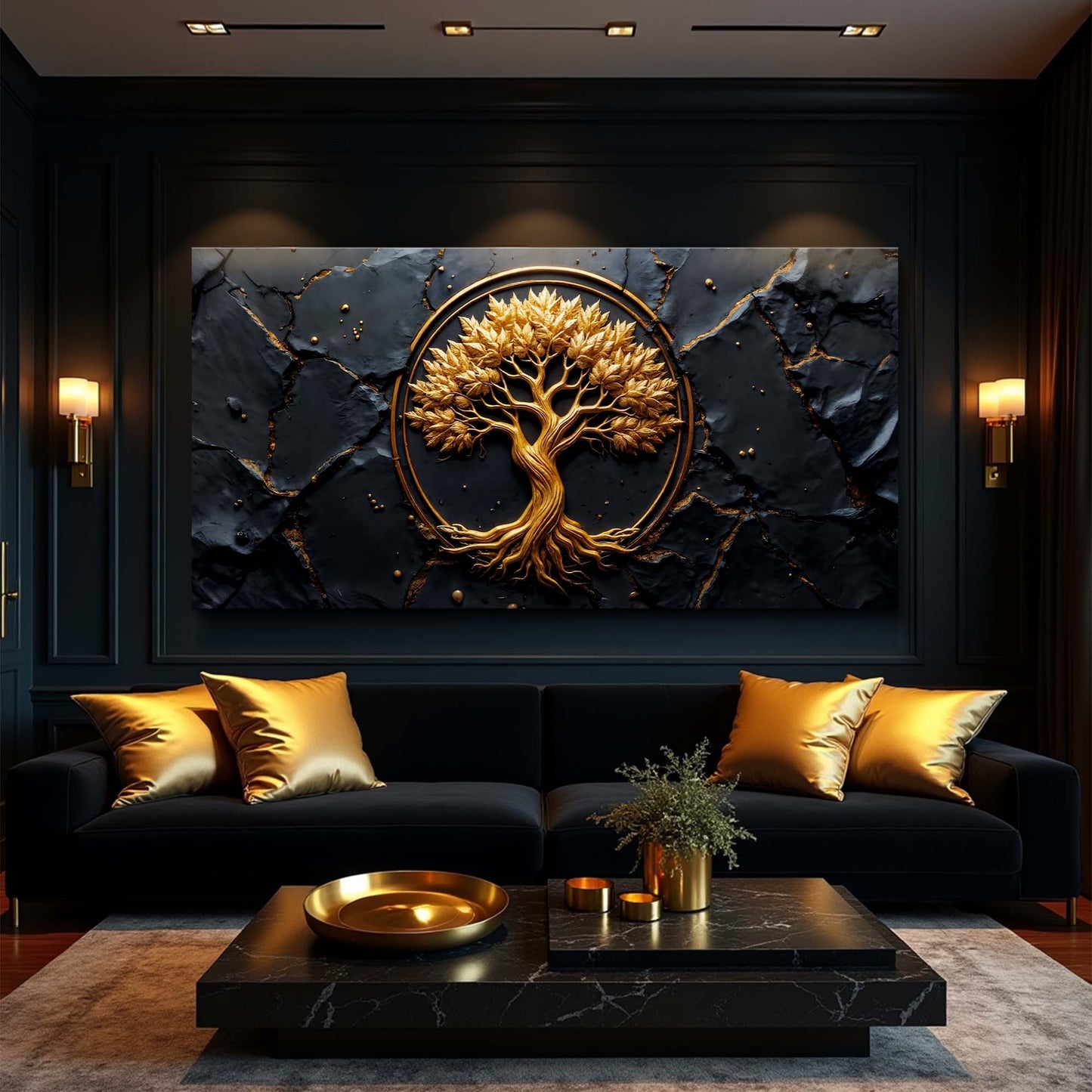 Golden Woodland Wall Art