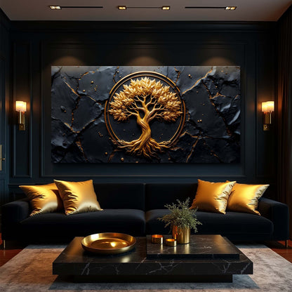 Golden Woodland Wall Art