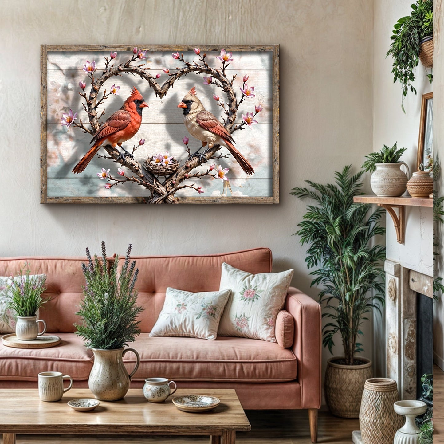 Sculptural Flight of Cardinals V Wall Art