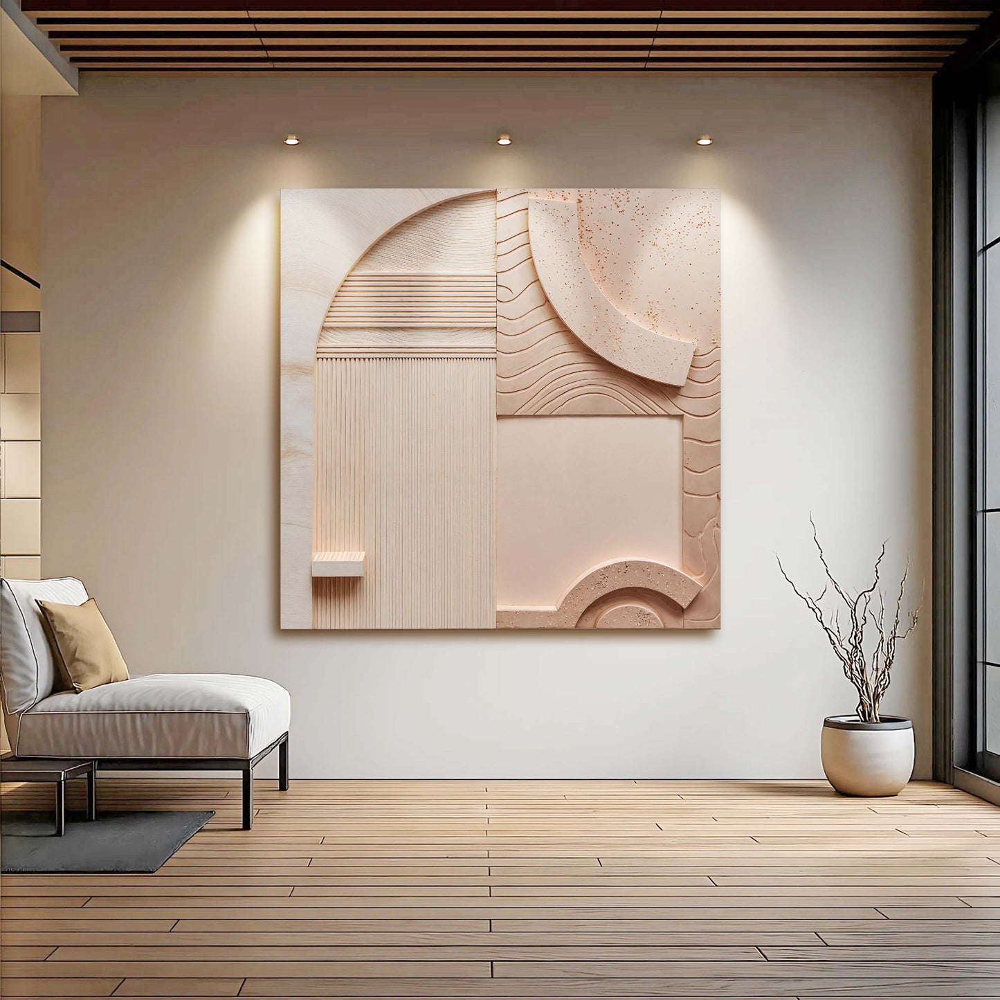 Earthen Peach Minimalist Wall Art
