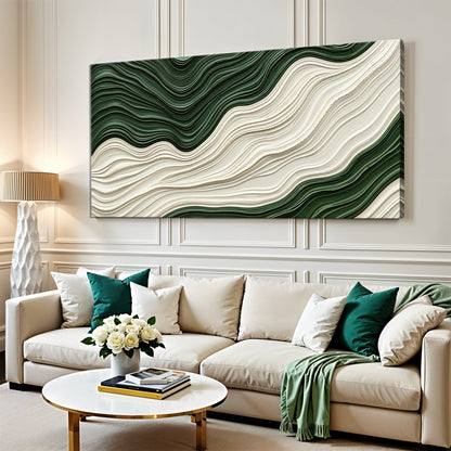 Emerald Drift Composition VIII Wall Art
