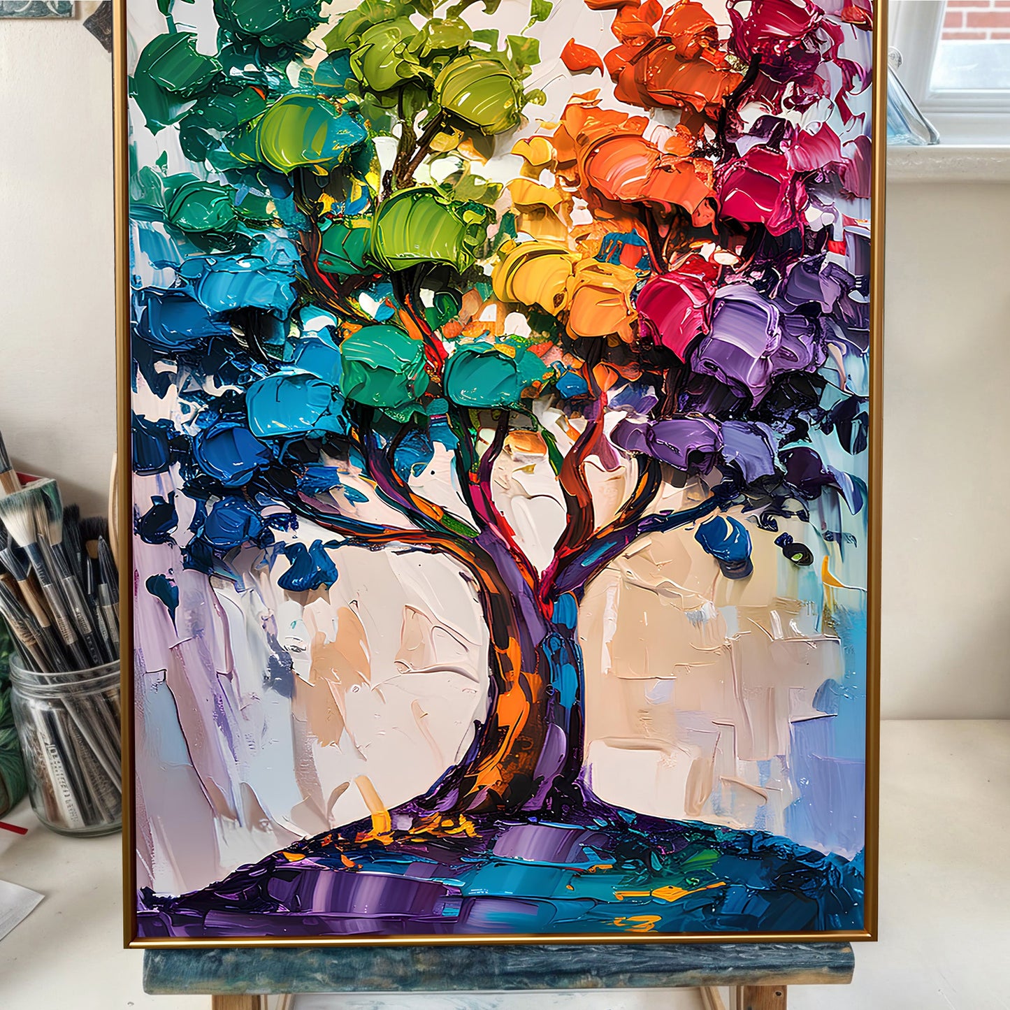 Colorwave Tree Motif Wall Art