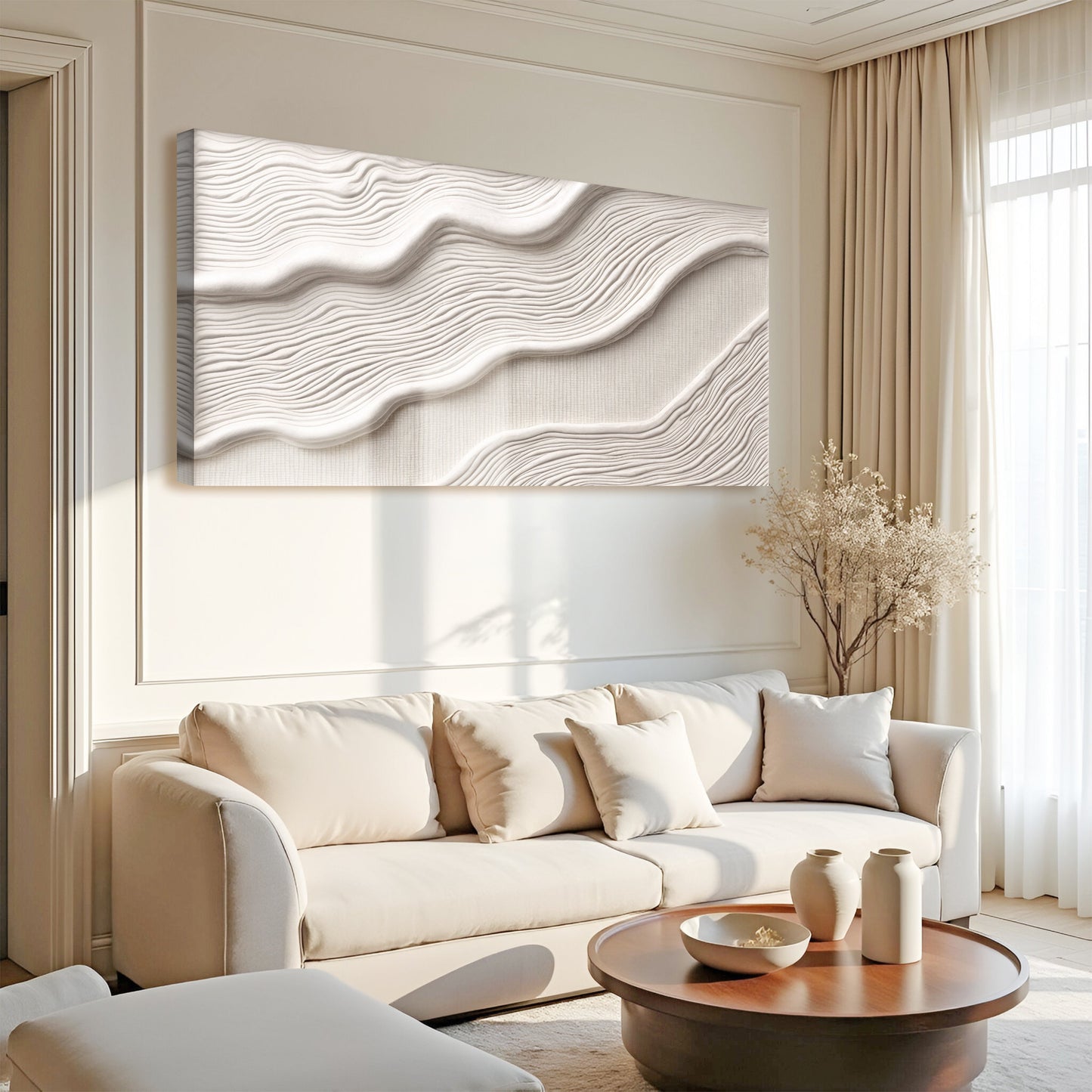 Sculpted Ivory Minimalism II Wall Art