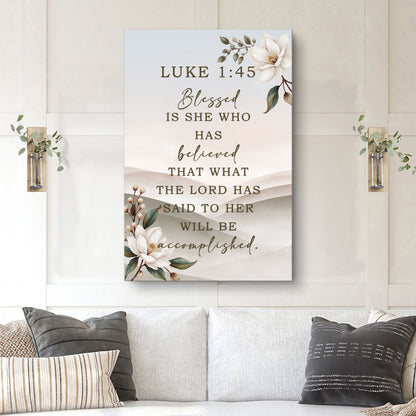 She Who Believed — Luke 1:45 Wall Art
