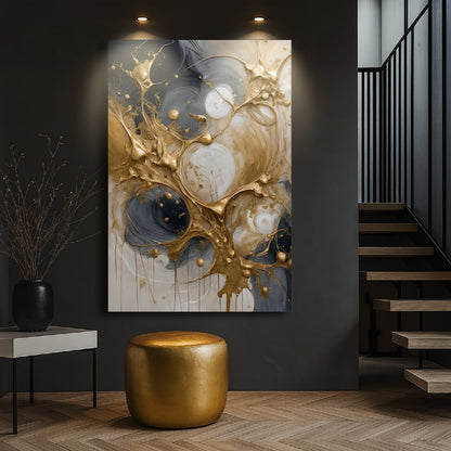 Black & Gold Abstract Splash