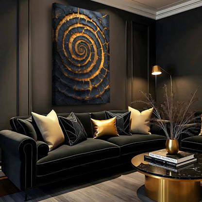 Black & Gold Helix Art