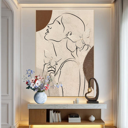 Her Shape in Quiet Strokes Wall Art