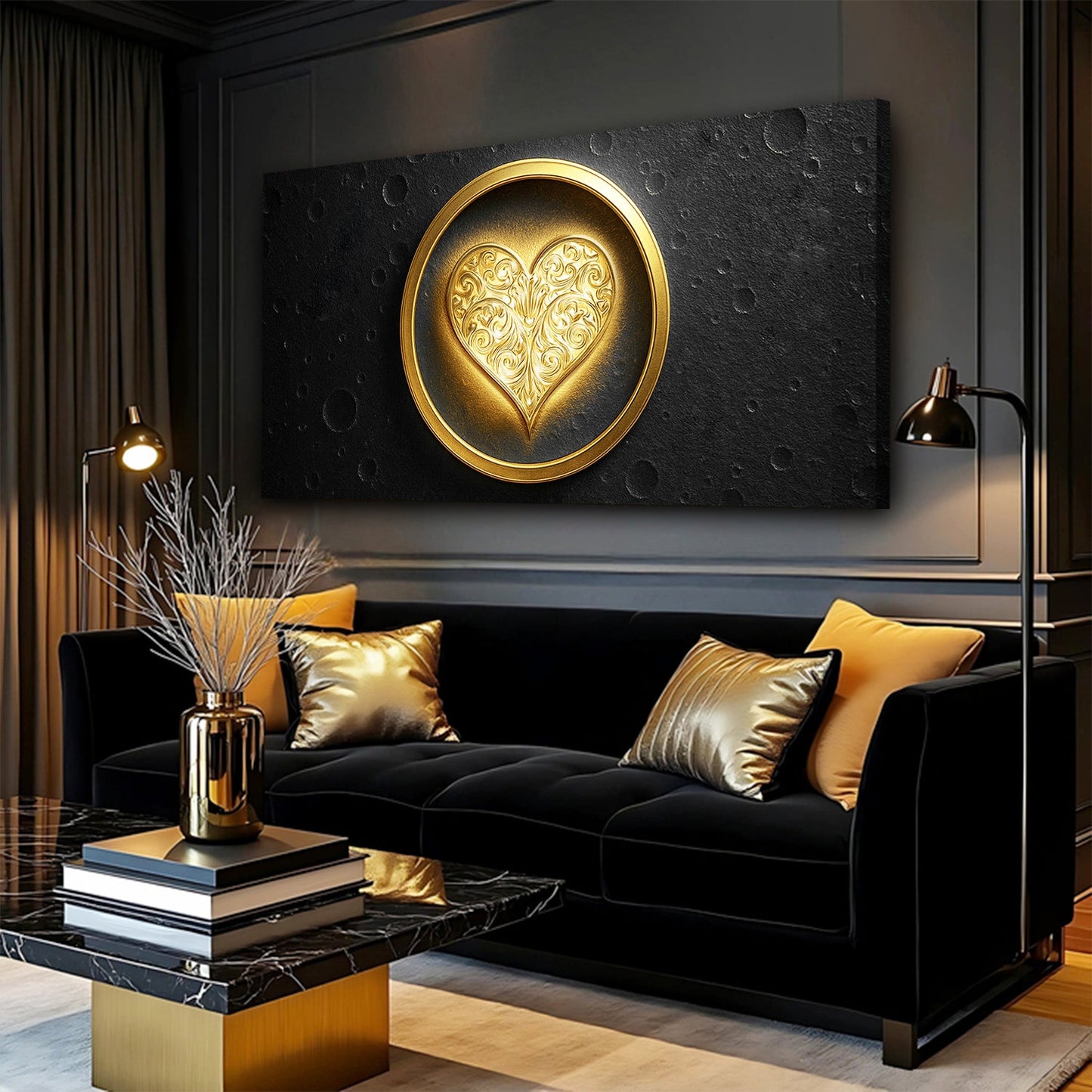 Shadowed Heart Wall Art