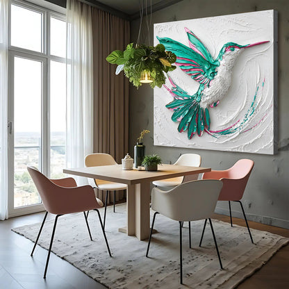 Sculpted Hummingbird Composition Wall Art