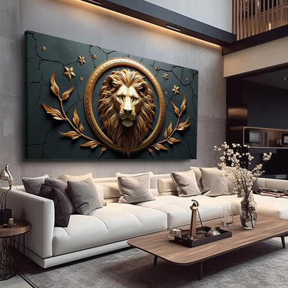 Lion of Majesty – 3D Panel Wall Art