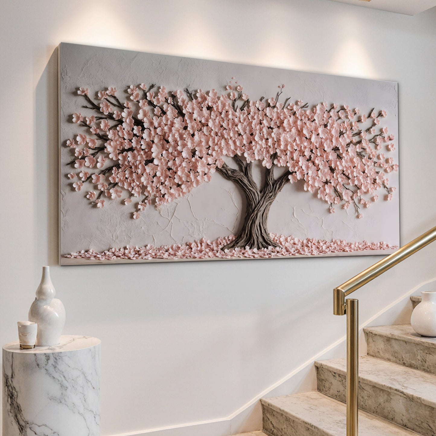 Soft Blush Blossoms Wall Art