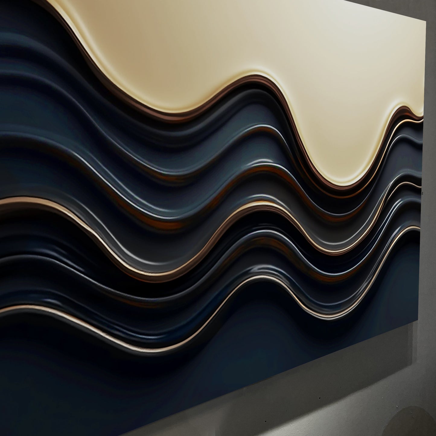 Gold on Black Composition III Wall Art