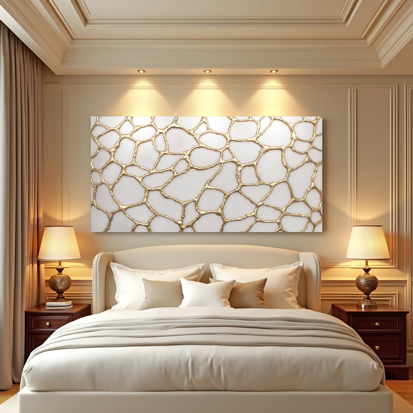 Golden Synapse Composition Wall Art