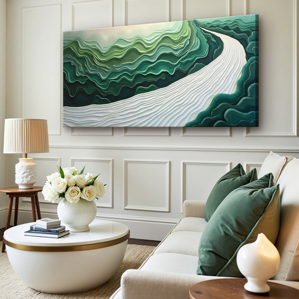 Green Current Harmony III Wall Art