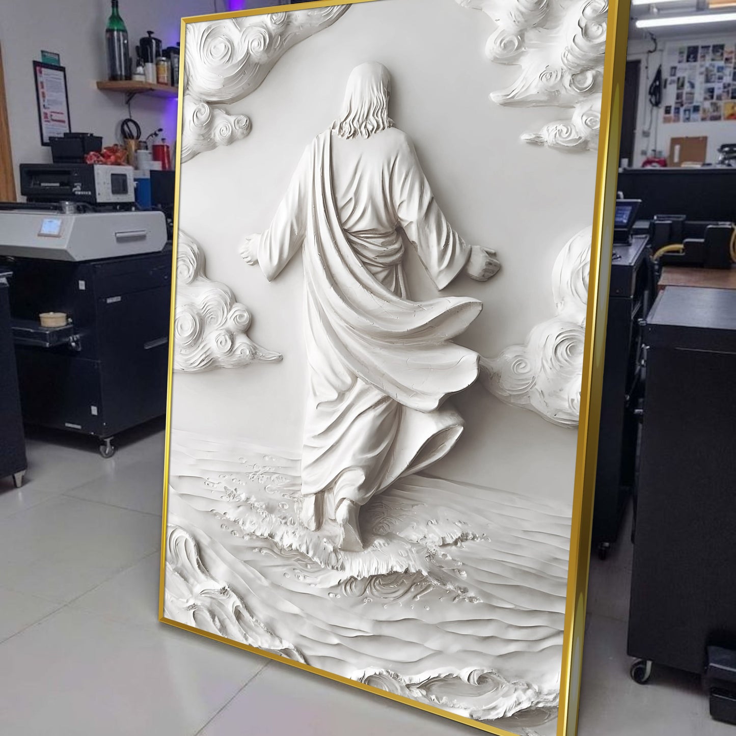 Christ Over the Waves – Modern Form Wall Art