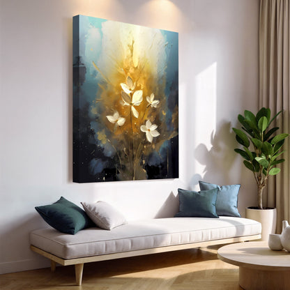 Golden Blossom Serenity Wall Art