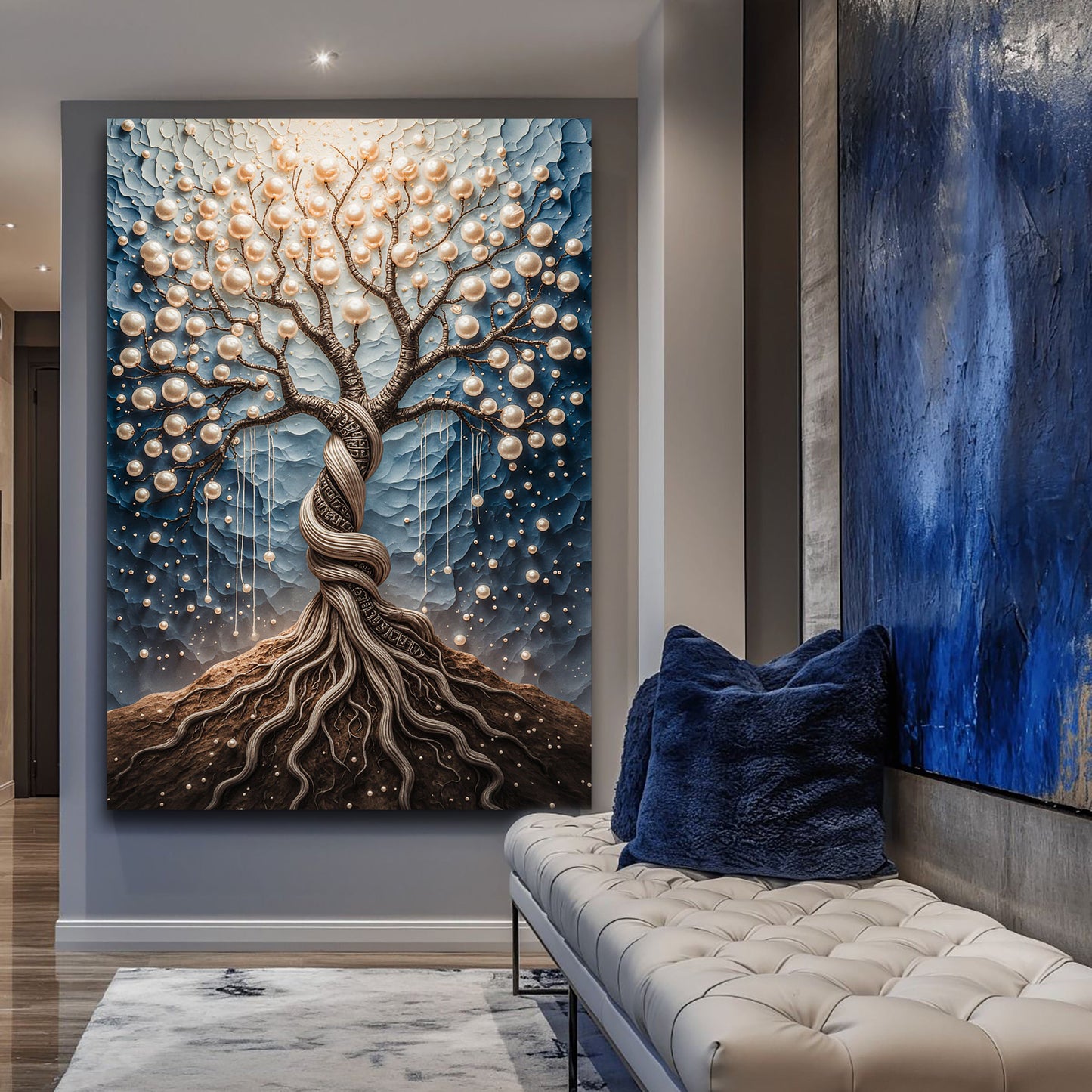 Luminous Pearl Tree Wall Art