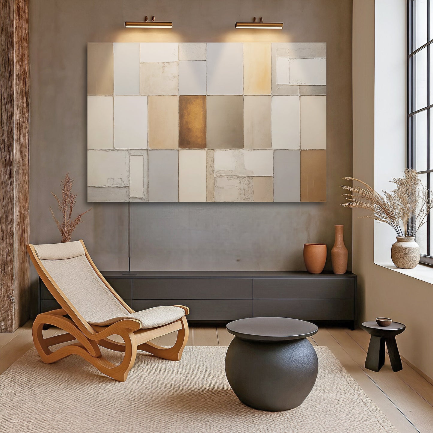 Geo‑Terra Patterned Canvas Wall Art