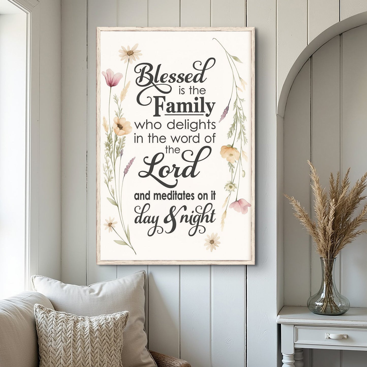 Faith & Family Blessings Sign