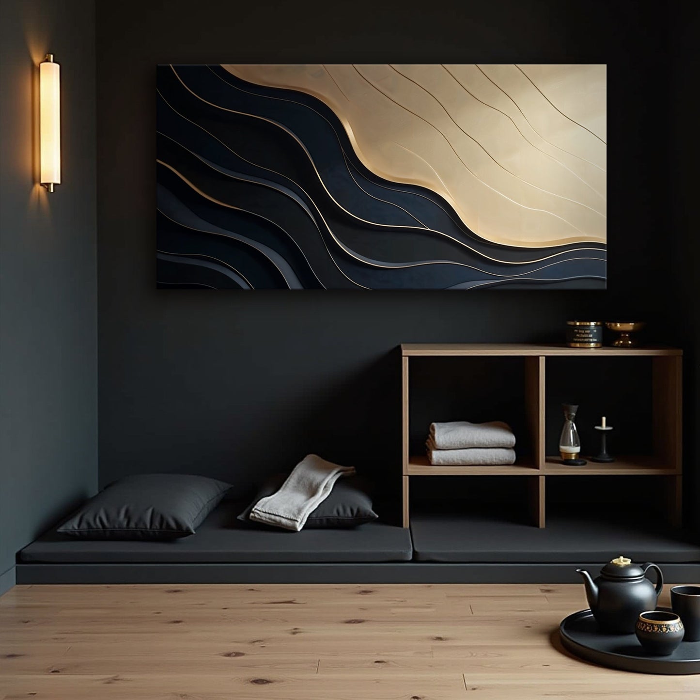 Minimalist Dual‑Tone VII Wall Art