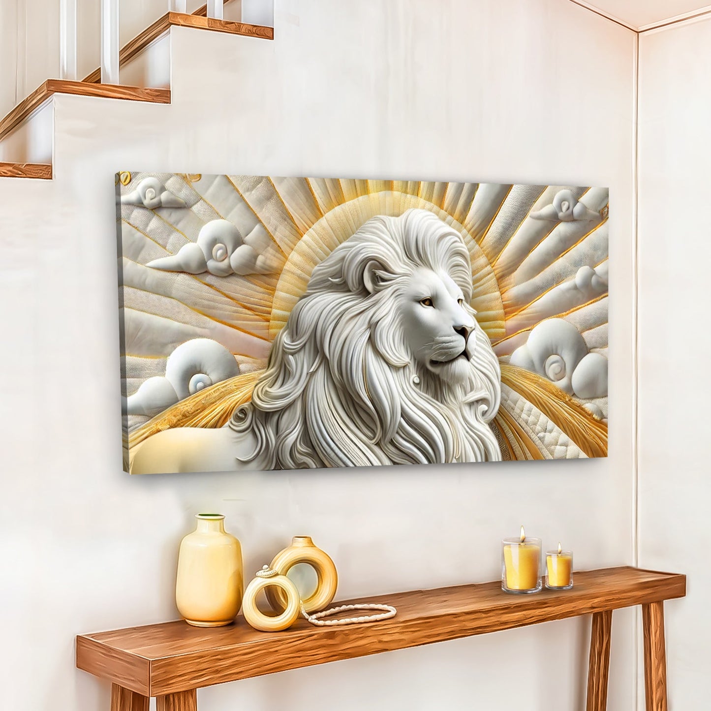 3D Regal Lion Composition III Wall Art
