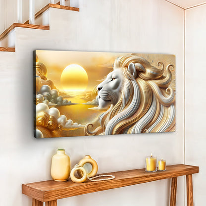 3D Noble Lion Wall Panel V Art