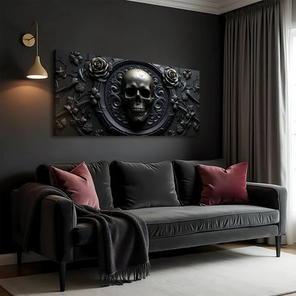 The Rose & Skull Form VI Wall Art